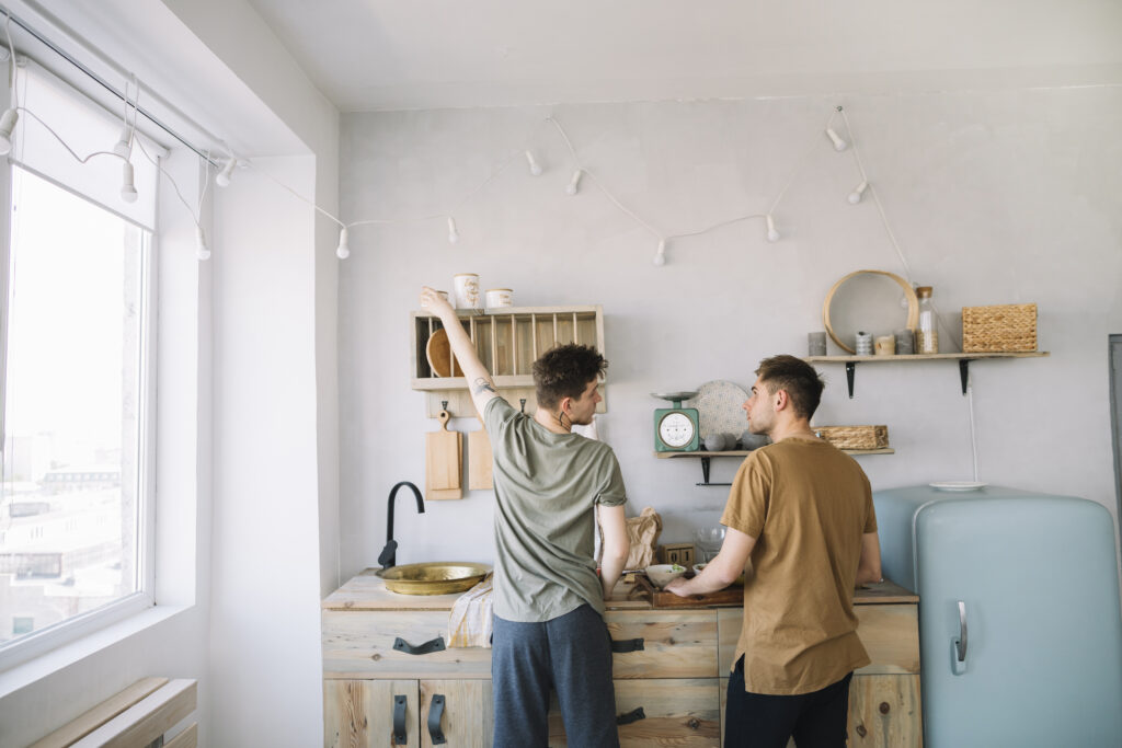 two man cooking